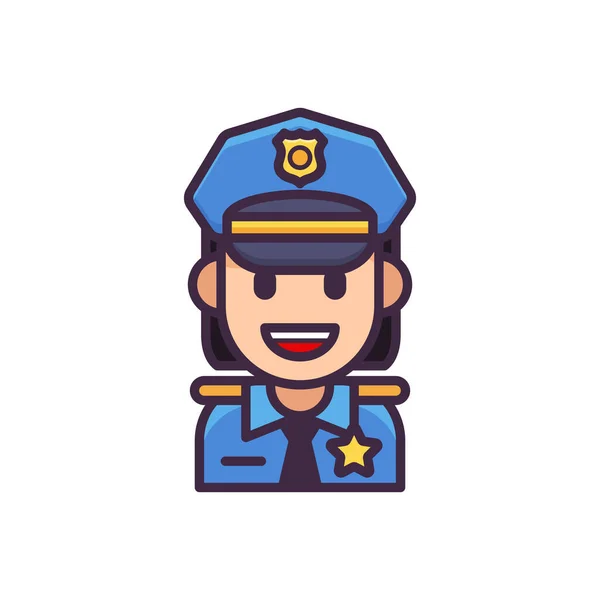 Symbolfigur Polizistin — Stockvektor