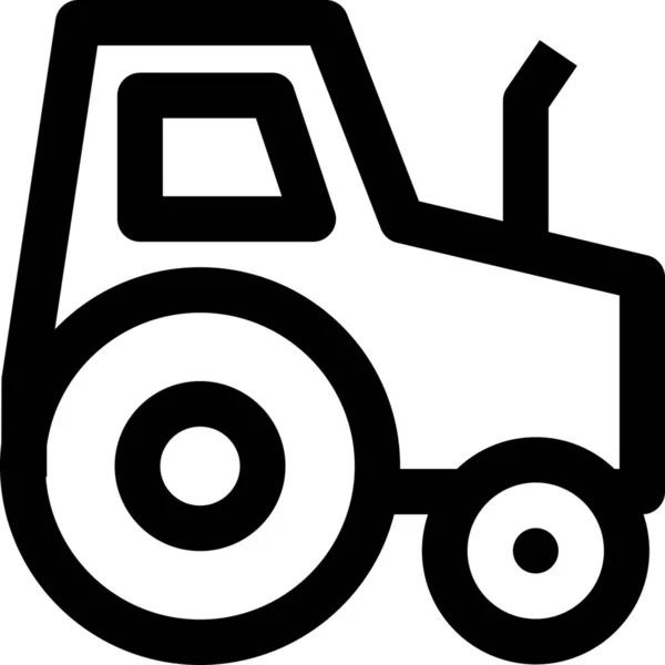 Agricultura Granja Tractor Icono — Vector de stock