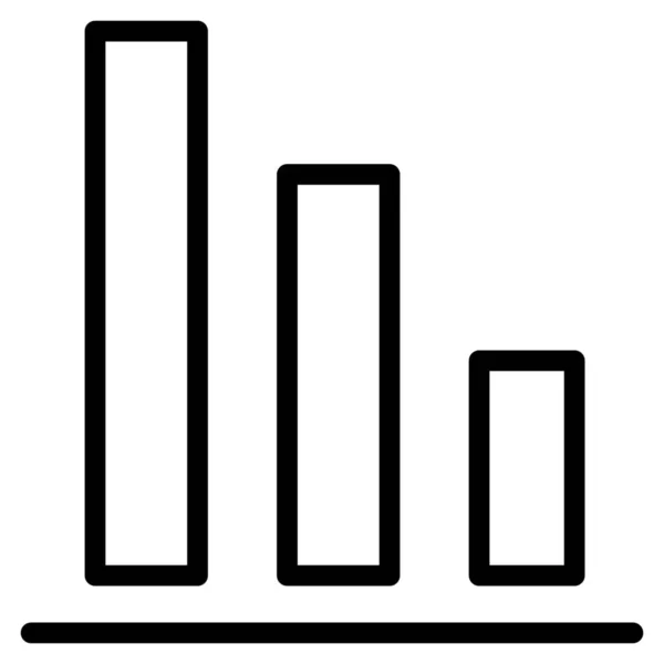 Ikona Tablicy Rozdzielczej Analityka Bar Wykres Stylu Zarysu — Wektor stockowy