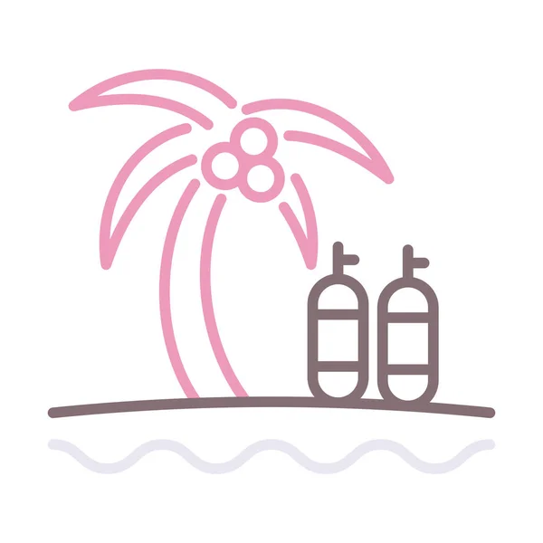 Dive Diving Palms Icon — Stock Vector