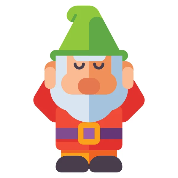 侏儒胡子圣诞节的象征 — 图库矢量图片