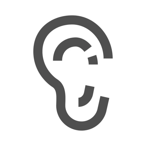 Ear Hear Hearing Icon Outline Style — Stock Vector