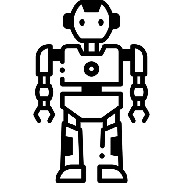 Automatización Icono Robot Futurista — Vector de stock