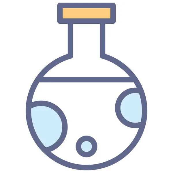 Chemical Lab Laboratory Icon Filled Outline Style — Stock Vector