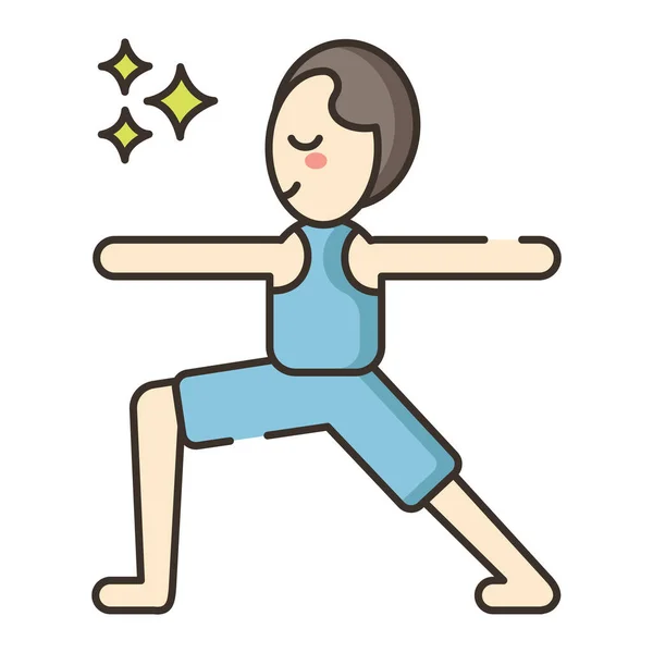 Meditazione Mens Icona Yoga — Vettoriale Stock