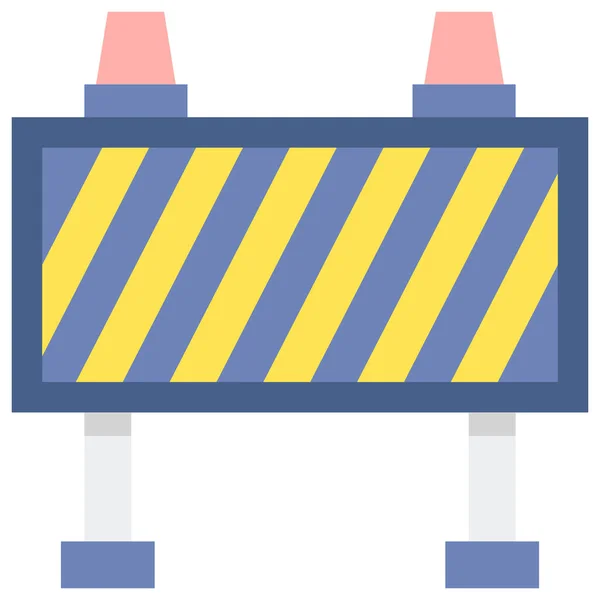 Obstruction Panneau Signalisation Icône — Image vectorielle