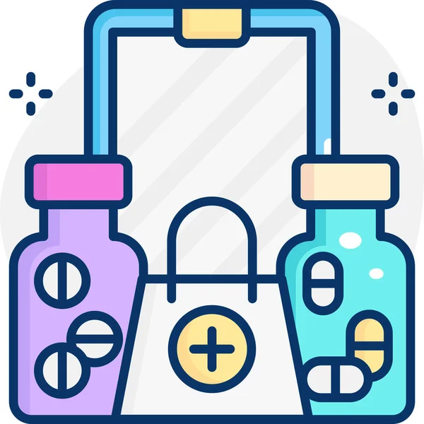 Icono Medicina Médica Sanitaria — Vector de stock