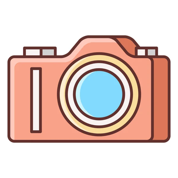 Câmera Ícone Foto Digital Categoria Verão —  Vetores de Stock