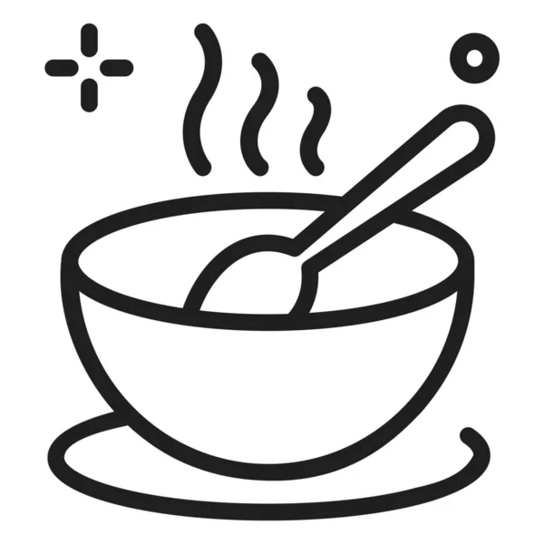 Plato Comida Caliente Icono Comida — Vector de stock