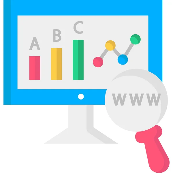 Rapport Seo Seo Rapport Icoon Marketing Seo Categorie — Stockvector