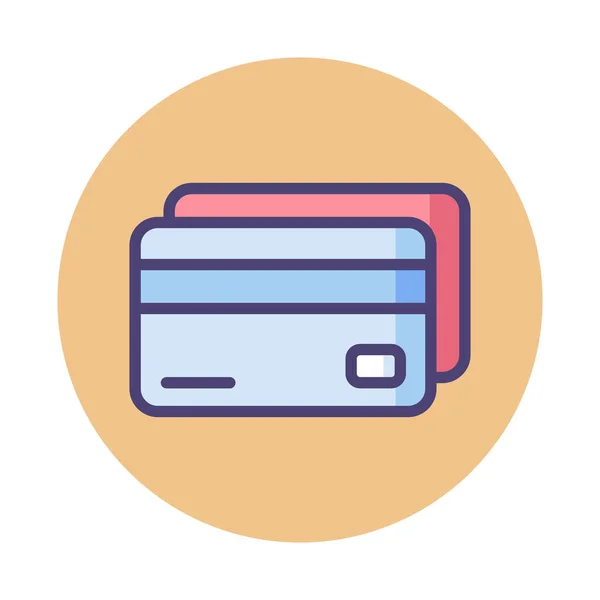 Cartão Crédito Ícone Cartão Crédito Categoria Gestão Negócios — Vetor de Stock