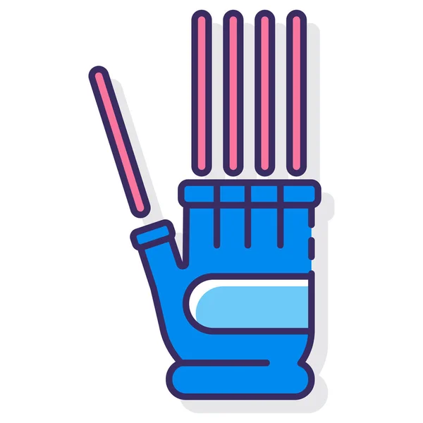 Ikona Rękawic Ręcznych Laserowa Stylu Wypełnionego Konturu — Wektor stockowy