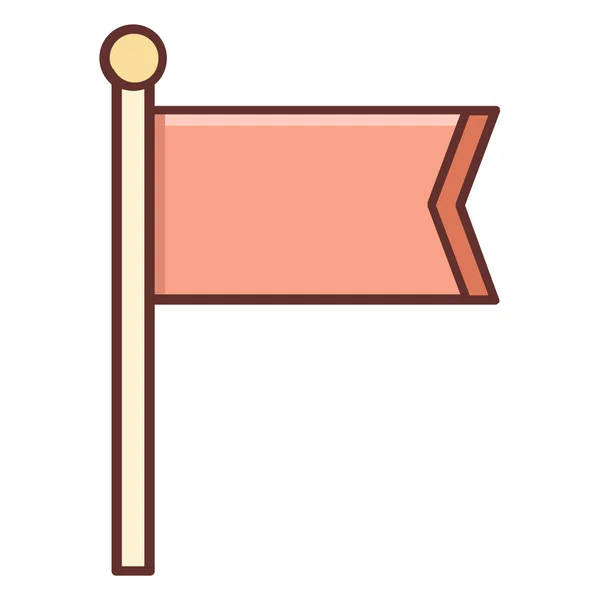 Иконка Задачи Флага Стиле Заполненного Контура — стоковый вектор