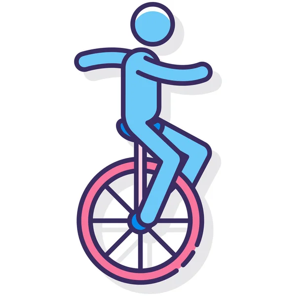 Fahrrad Fahrrad Einrad Symbol — Stockvektor