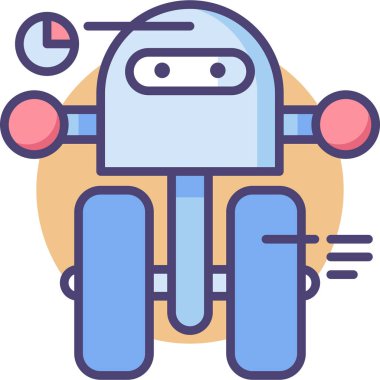 robot robotics specification icon in filled-outline style clipart