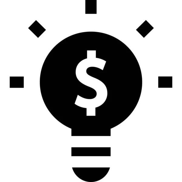 Bol Dollar Idee Pictogram — Stockvector