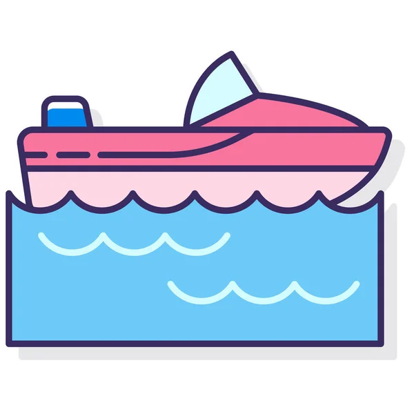Εικονίδιο Νερού Μεταφοράς Σκάφους — Διανυσματικό Αρχείο