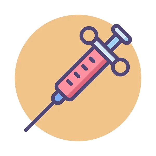 Anesthésie Anesthésie Injecter Icône Dans Style Badge — Image vectorielle