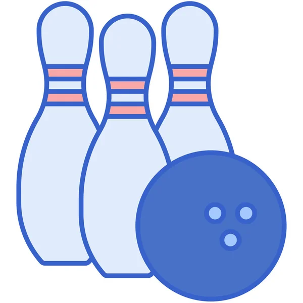 Ball Bowlingnadeln Symbol — Stockvektor