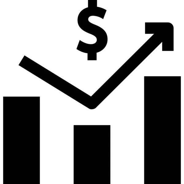 Cash Chart Dollar Pictogram — Stockvector