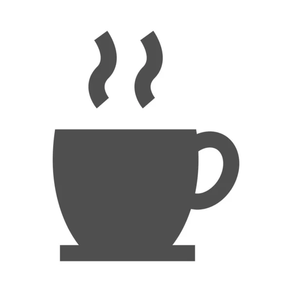 Кофе Кофе Кофе Кубок Ява Икона Твердом Стиле — стоковый вектор