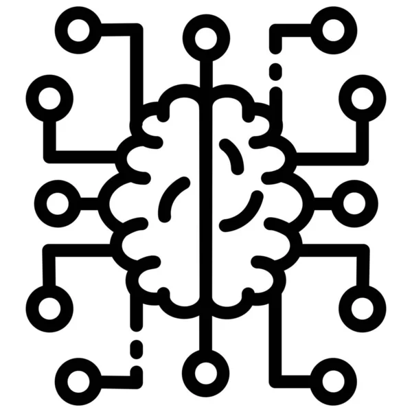 Artificial Intelligence Connection Icon — Stock Vector