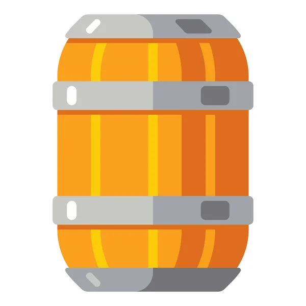 Barril Cerveza Cervecería Icono Categoría Bebidas Alimenticias — Vector de stock