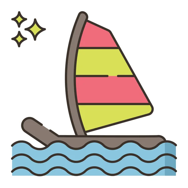 Barco Océano Barco Icono — Vector de stock