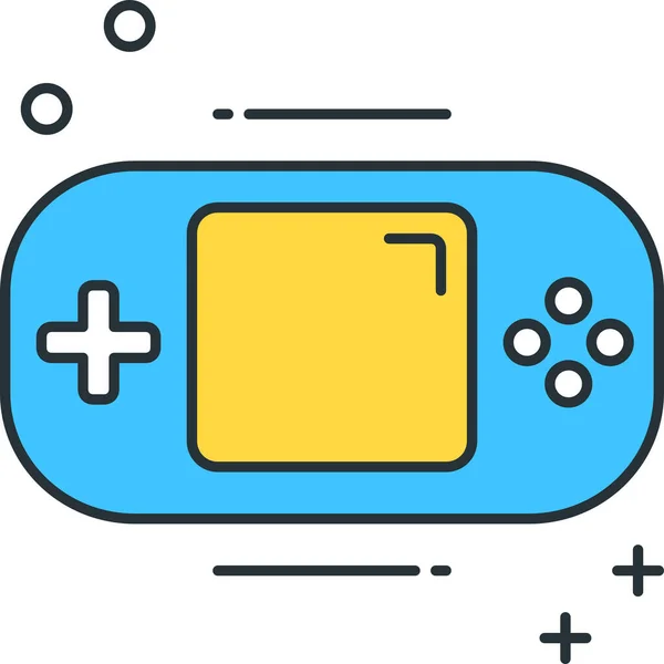 Icono Del Controlador Mano Consola Estilo Esquema — Archivo Imágenes Vectoriales