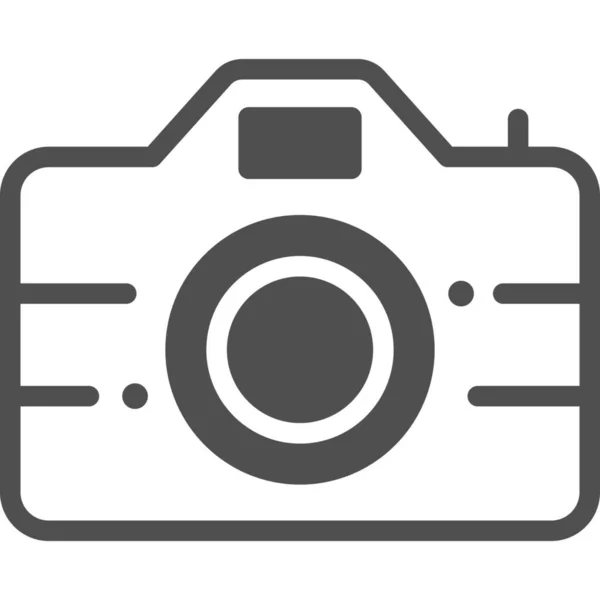 Camera Foto Camera Foto Pictogram Massieve Stijl — Stockvector