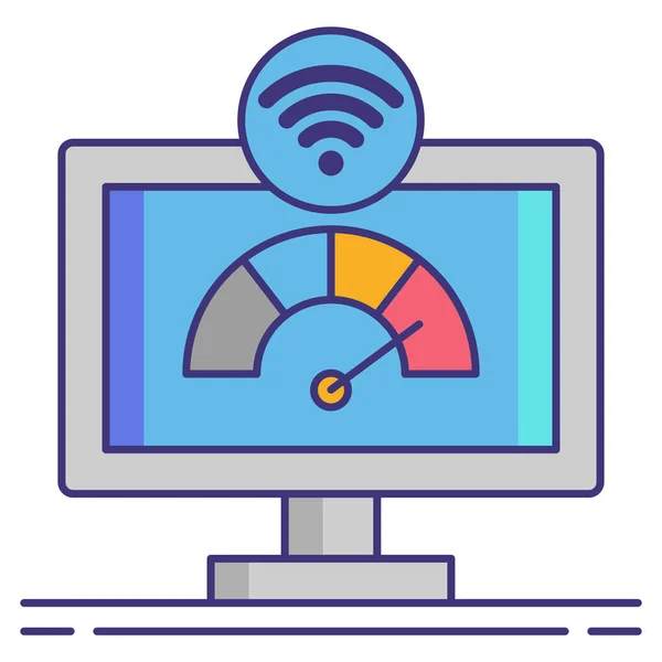 Internet Network Online Icon — Stock Vector