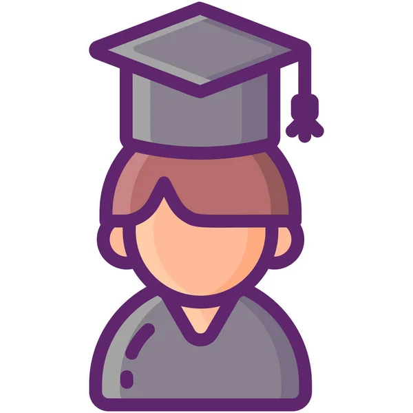 Education Graduate Students Icon — Stock Vector