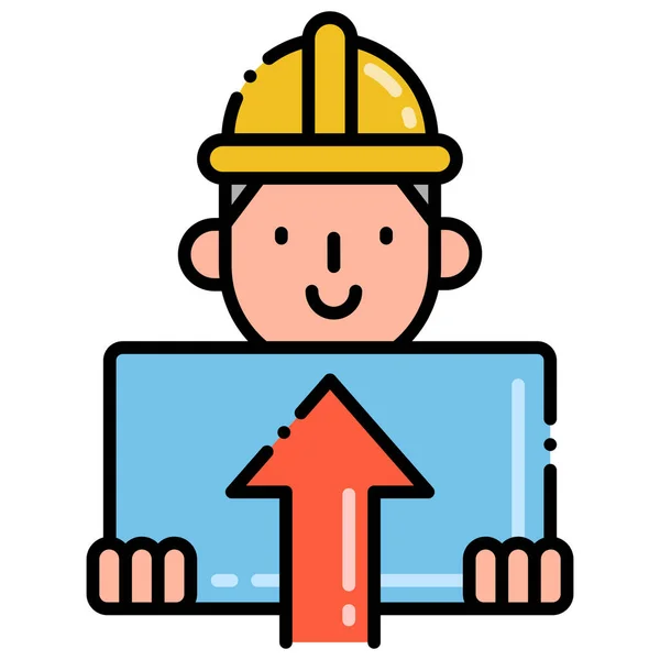 Ikona Podnoszenia Ciężaru Konstrukcji — Wektor stockowy