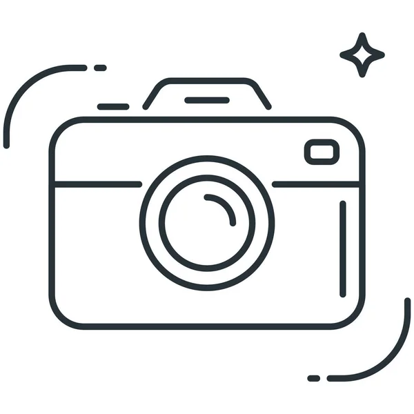 Иконка Цифрового Изображения Камеры Стиле Контура — стоковый вектор