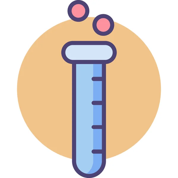 Wetenschap Wetenschappelijke Reageerbuis Pictogram Gevulde Outline Stijl — Stockvector