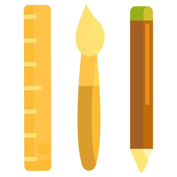 Design Design Tools Stationery Icon Flat Style — Stock Vector