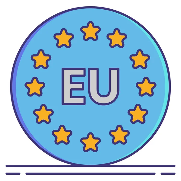 Icono Unión Europea — Vector de stock