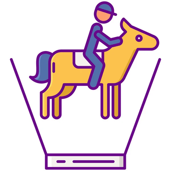 Ikona Jazdy Koniu — Wektor stockowy