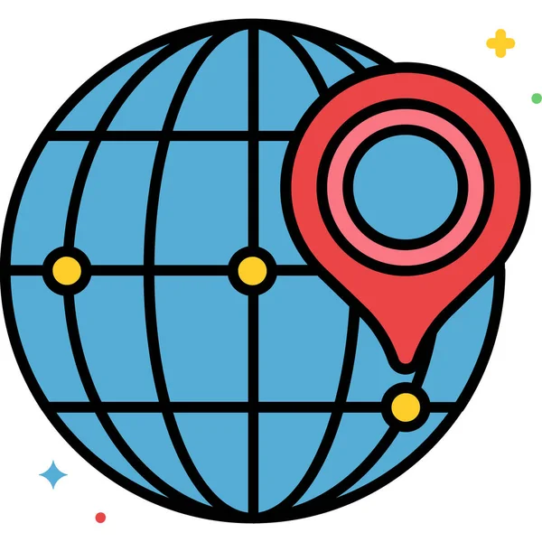 Web Global Icono Mundial — Vector de stock