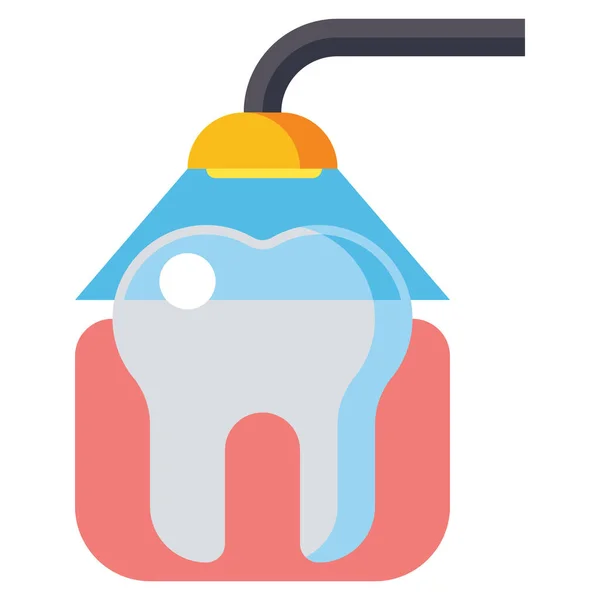 Polimerización Dientes Salud Icono — Vector de stock