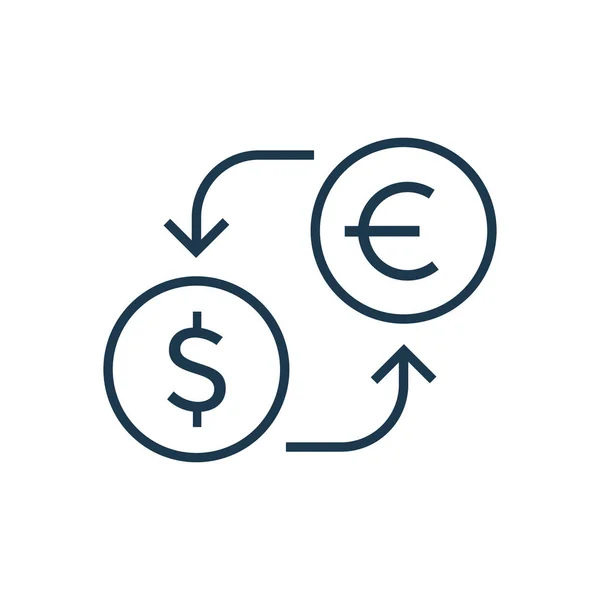 Conversion Convert Currency Icon Outline Style — Stock Vector