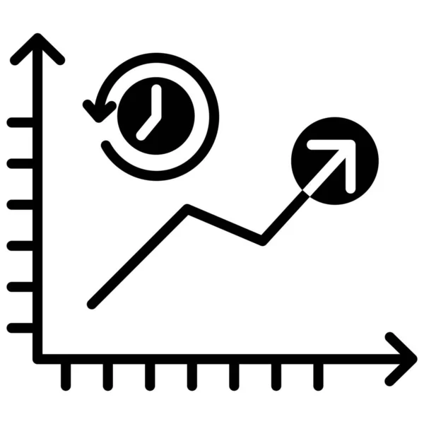 Analytics Dashboard Graph Icon — Stock Vector