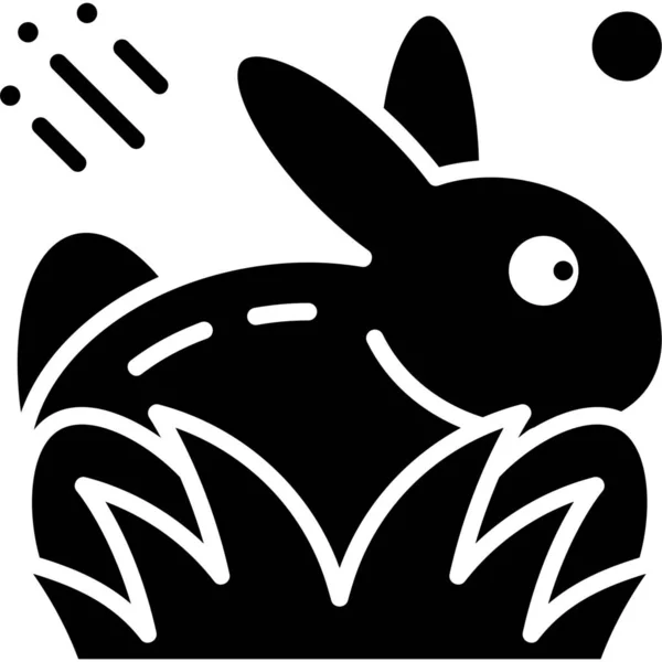 Conejito Mamífero Mascota Icono Categoría Pascua — Vector de stock