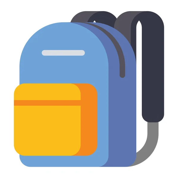 Mochila Educación Escuela Icono Estilo Plano — Archivo Imágenes Vectoriales