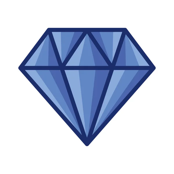 Jóia Diamante Ícone Jóias Estilo Esboço Preenchido — Vetor de Stock
