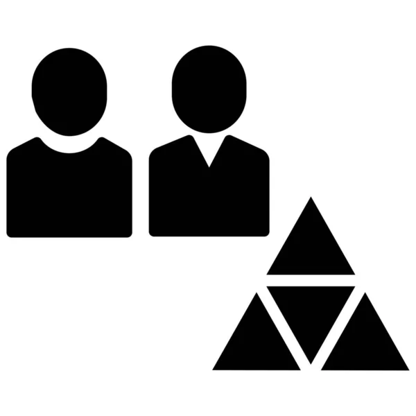Значок Організації Управління Ієрархією Категорії Управління Бізнесом — стоковий вектор