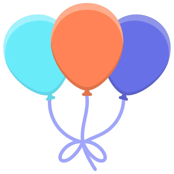 Balloon Balloons Flat Icon Flat Style — Stock Vector