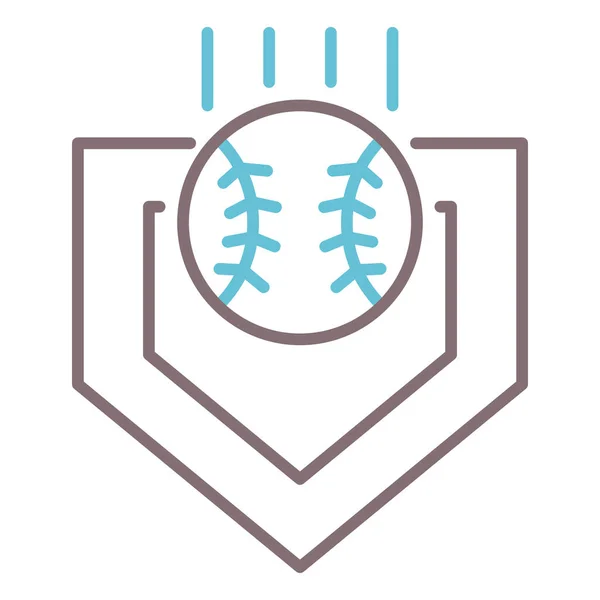 Ikona Boiska Baseballu — Wektor stockowy