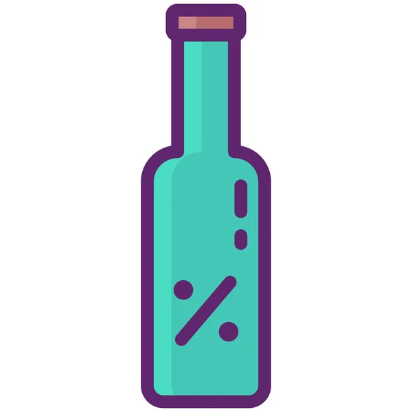 Addiction Alcohol Bottle Icon — Stock Vector