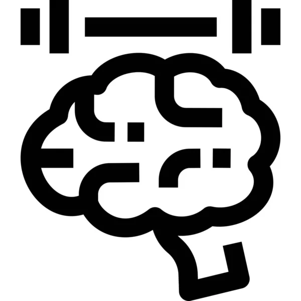 Treinamento Cerebral Brainstorming Ícone Criatividade — Vetor de Stock